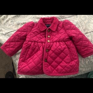 Magenta quilted jacket- Ralph Lauren- 9 month